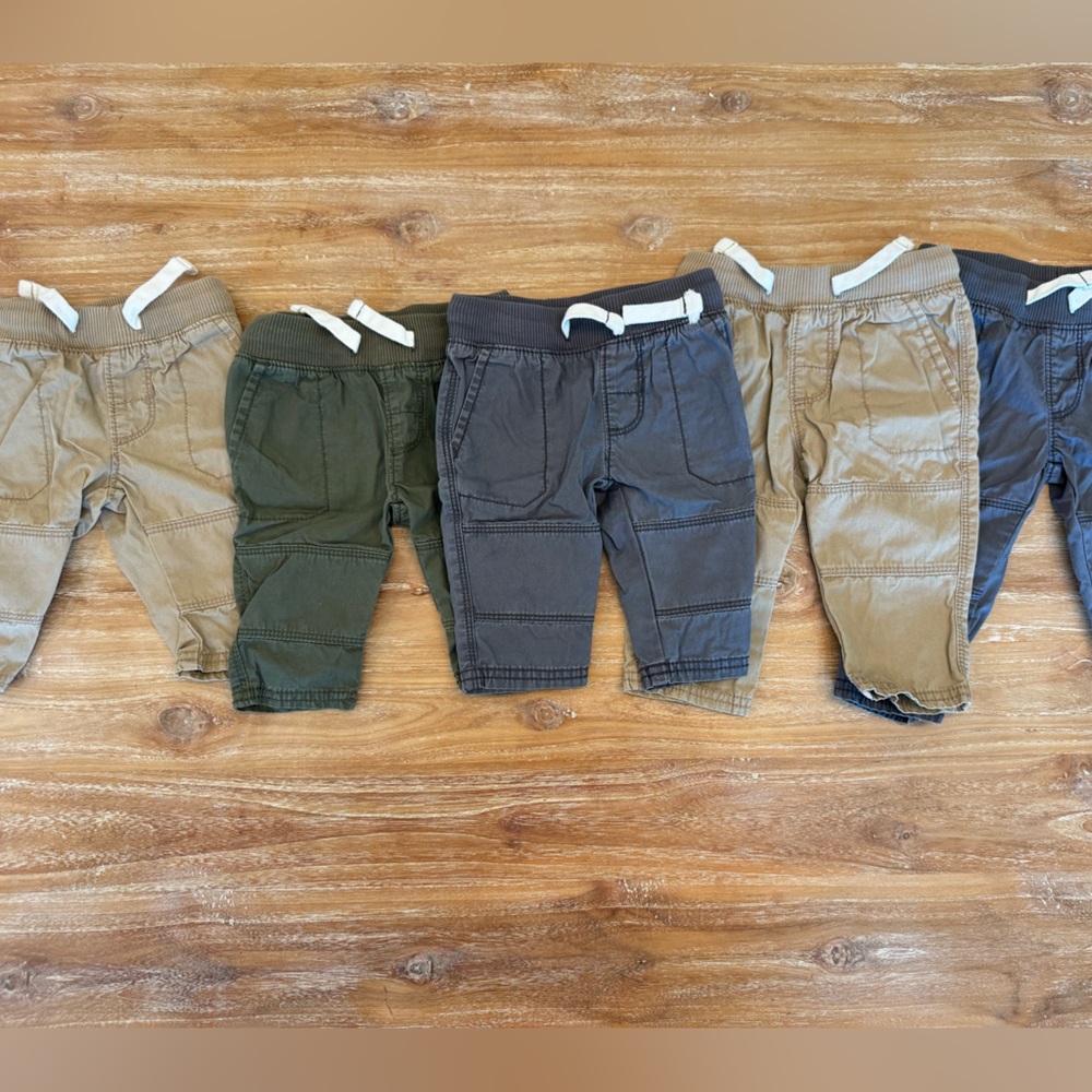 Boys clothing lot. Carters. Size 3-6 months. Khaki, hunter green, blue.